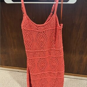 Crochet Coral Dress